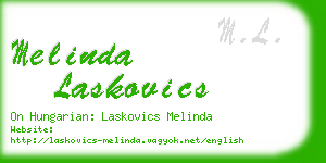 melinda laskovics business card